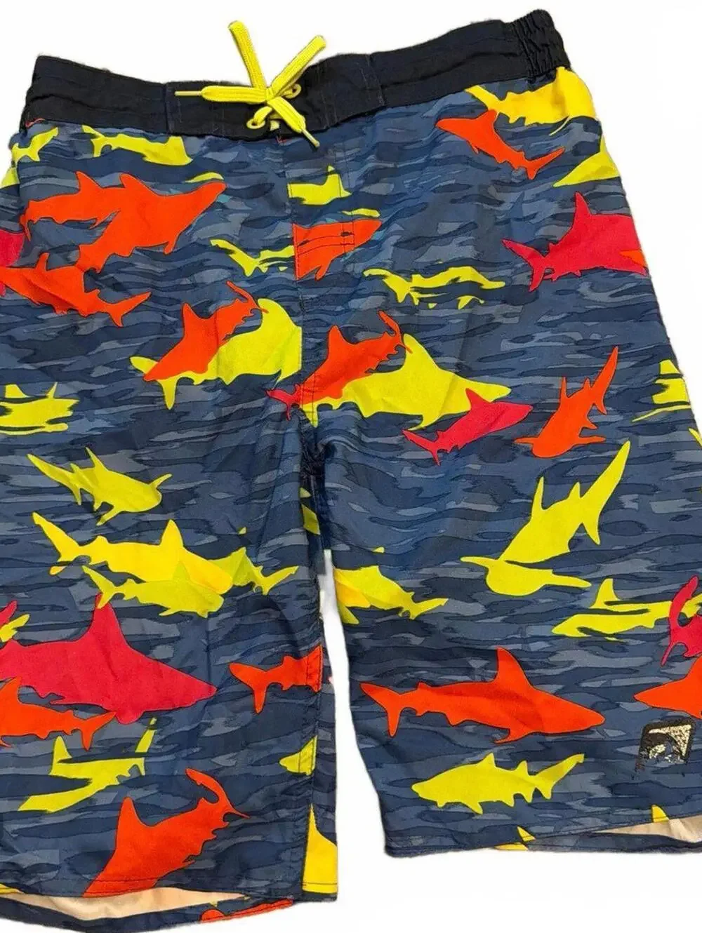 Laguna Boys Swim Trunks Board Shorts Large 14/16 - Shark Print
